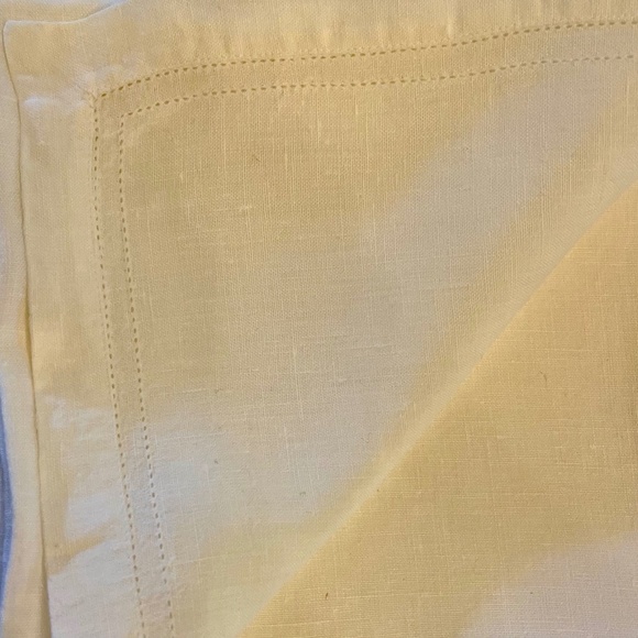 100% Linen Napkins – 12 napkin set, Off White - Picture 2 of 2